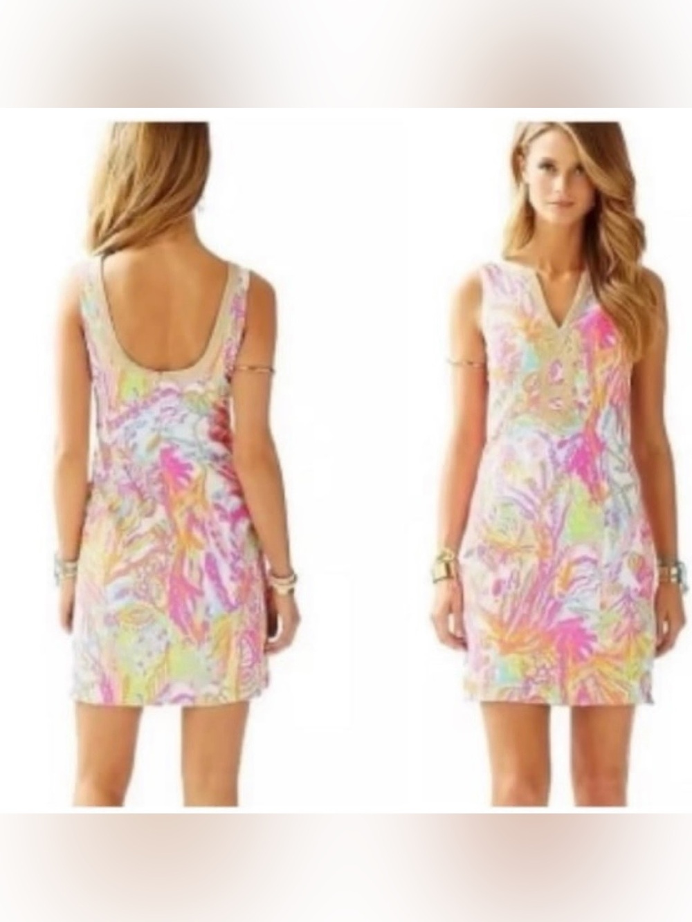 Lilly Pulitzer Janice Shift  Dress in Scuba to Cuba print